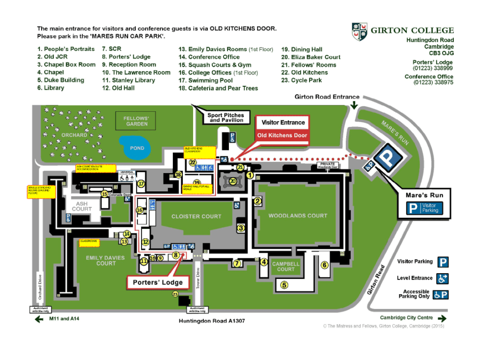 Girton Map Cambridge Russian Speaking Society Girton Map Cambridge Russian Speaking Society
